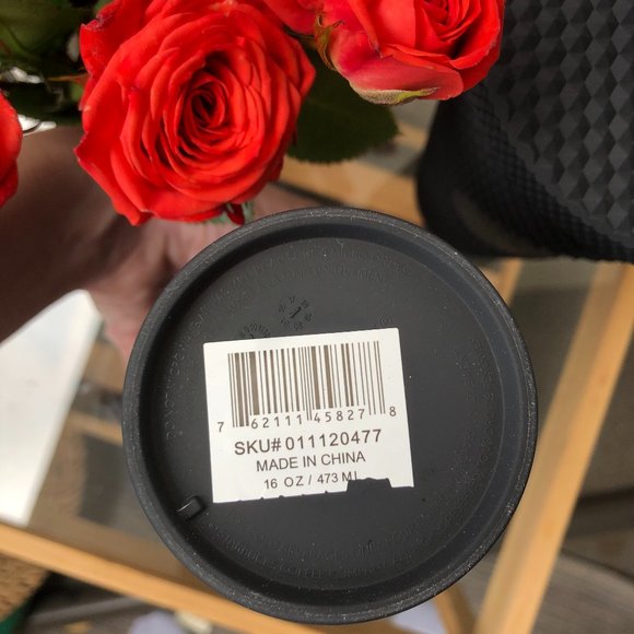 TWO Starbucks Matte Black Tumblers +straw stoppers - Picture 9 of 11